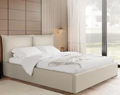 Best Mobilier John - lit coffre - 140x200 cm - en velours - sommier inclus - Hot