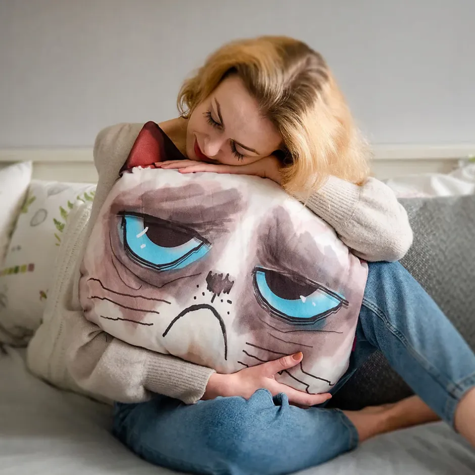Kadax Coussin à motif imprimé mascotte chat 30x45 cm New