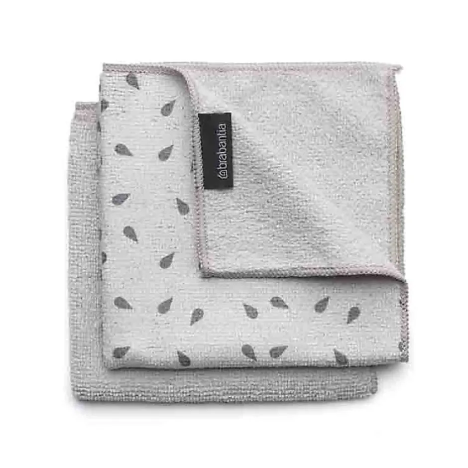 Brabantia Kit 2 chiffons microfibre gris