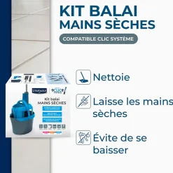 Starwax Kit balai mains sèches compatible clic système New