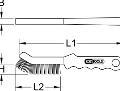 Ks Tools - 201.2320 - Brosse pour étrier de frein - acier
