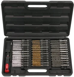 Ks Tools - 340.0010 - Jeu de brosses de nettoyage pour puit de bougie de préchauffage ou d'injecteur
