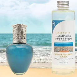 Mamamanuela Lampe catalytique Aqua Marina + Parfum Mediterranean Light 500 ml - Élimine mauvaises odeurs, parfume et améliore qualité de l'air Online