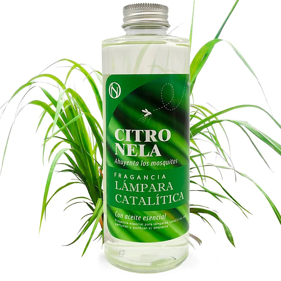 Mamamanuela Lampe catalytique Aqua Marina + Parfum Citronnelle 200 ml - Élimine les mauvaises odeurs, parfume et améliore la qualité de l'air