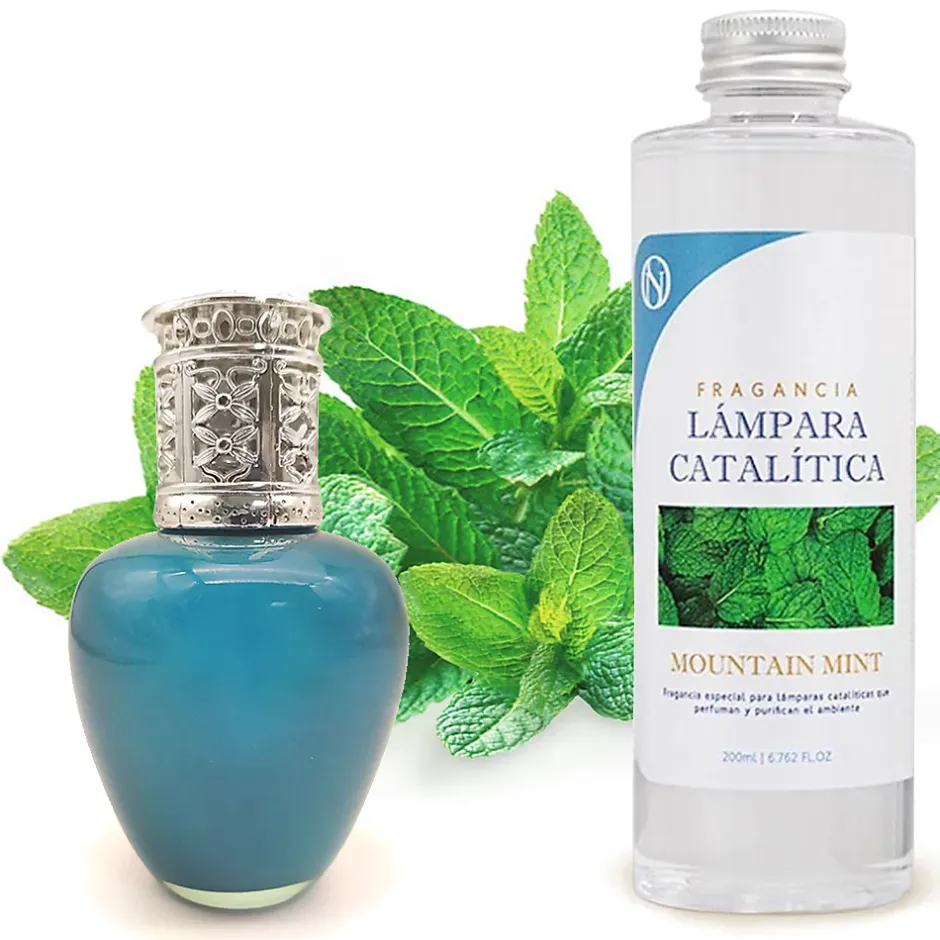 Mamamanuela Lampe catalytique Aqua Marina + Parfum Mountain Mint 500 ml - Élimine mauvaises odeurs, parfume et améliore la qualité de l'air Discount