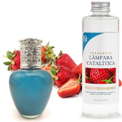 Mamamanuela Lampe catalytique Aqua Marina + Parfum Wild Strawberry 200 ml - Élimine mauvaises odeurs, parfume et améliore la qualité de l'air Hot