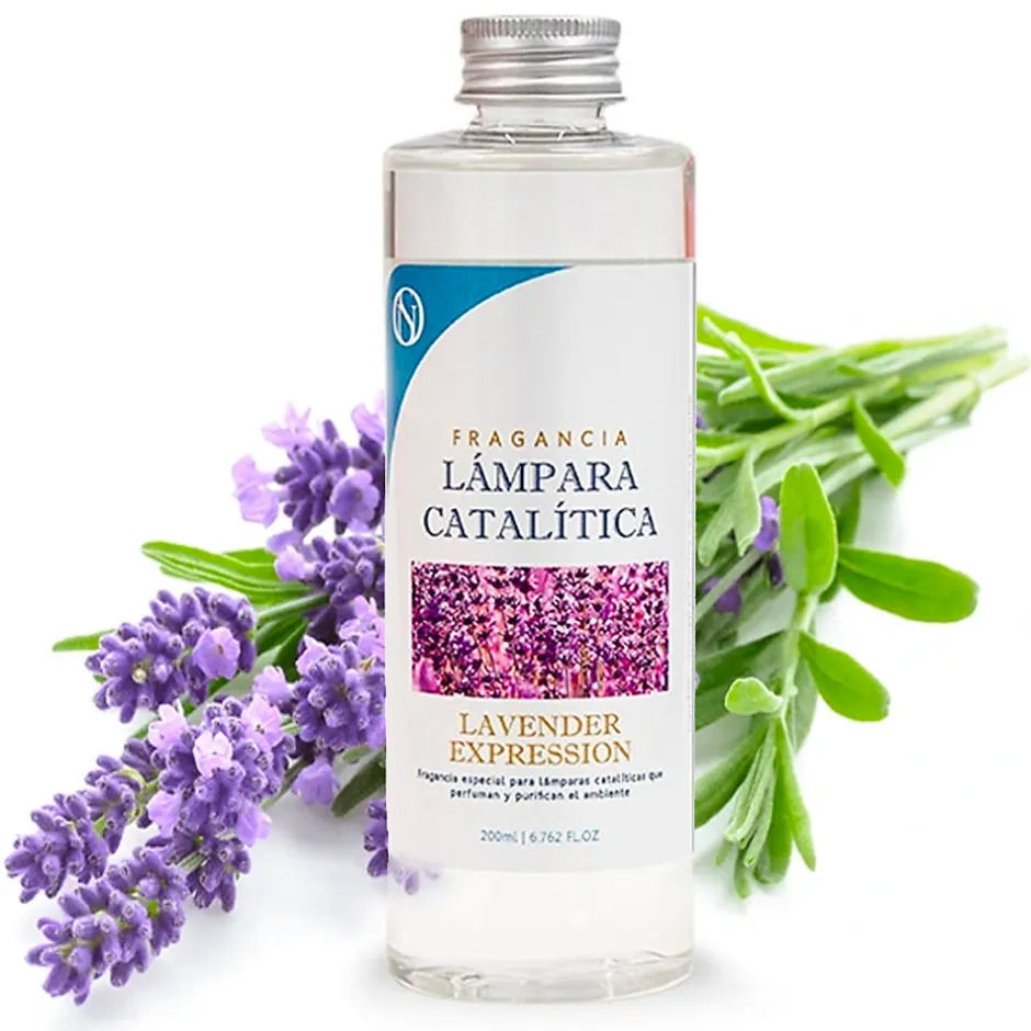 Mamamanuela Lampe catalytique Aqua Marina + Parfum Lavender Expression 500 ml - Élimine mauvaises odeurs, parfume et améliore qualité de l'air