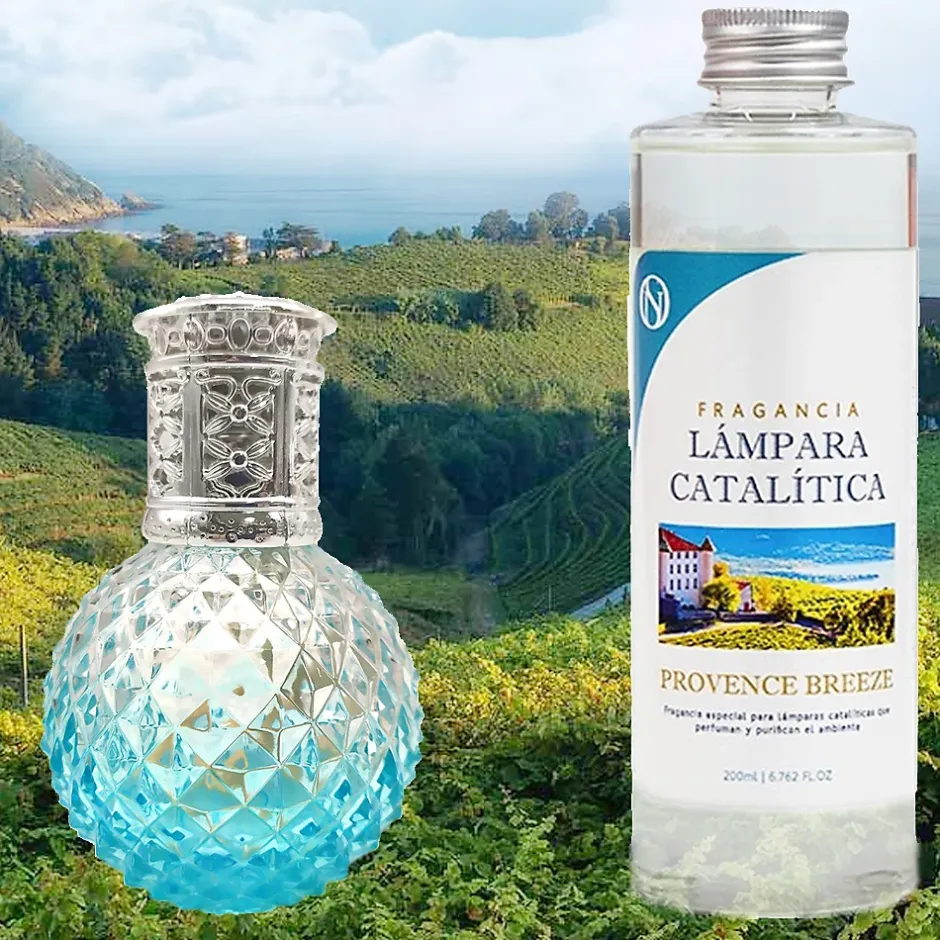 Mamamanuela Lampe catalytique Blue Diamonds + Parfum Provence Breeze 200 ml - Élimine mauvaises odeurs, parfume et améliore qualité de l'air Best