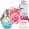 Mamamanuela Lampe catalytique Blue Diamonds + Parfum Bed of Roses 200 ml - Élimine mauvaises odeurs, parfume et améliore la qualité de l'air