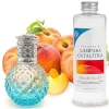 Mamamanuela Lampe catalytique Blue Diamonds + Parfum Peach Velvet 200 ml - Élimine mauvaises odeurs, parfume et améliore la qualité de l'air