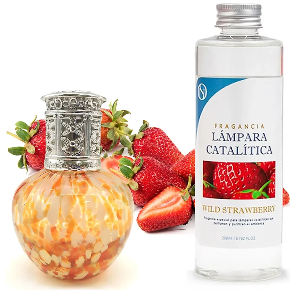 Mamamanuela Lampe catalytique Drops Orange + Parfum Wild Strawberry 200 ml - Élimine mauvaises odeurs, parfume et améliore la qualité de l'air Outlet