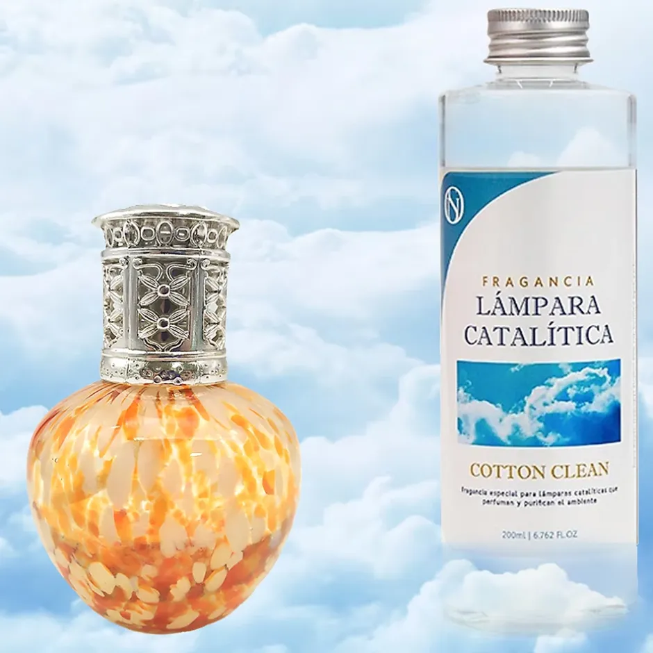 Mamamanuela Lampe catalytique Drops Orange + Parfum Cotton Clean 200 ml - Élimine mauvaises odeurs, parfume et améliore la qualité de l'air Sale