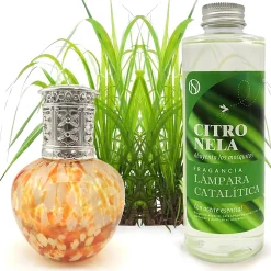 Mamamanuela Lampe catalytique Drops Orange + Parfum Citronnelle 500 ml - Élimine les mauvaises odeurs, parfume et améliore la qualité de l'air Best