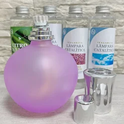 Mamamanuela Lampe catalytique Fuchsia Mat + Arôme Waikiki Melon 200 ml - Élimine les mauvaises odeurs, parfume et améliore la qualité de l'air