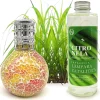 Mamamanuela Lampe catalytique Mosaïque Bicolore + Parfum Citronnelle 200 ml - Élimine mauvaises odeurs, parfume et améliore qualité de l'air