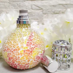 Mamamanuela Lampe catalytique Mosaïque Bicolore + Arôme Wild Strawberry 200ml. Élimine mauvaises odeurs, parfume et améliore qualité de l'air New