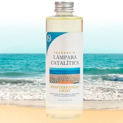 Mamamanuela Lampe catalytique Mosaïque Fuchsia + Mediterranean Light 200 ml - Élimine mauvaises odeurs, parfume et améliore qualité de l'air