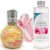 Mamamanuela Lampe catalytique Mosaïque Bicolore + Parfum Lollipop 500 ml - Élimine mauvaises odeurs, parfume et améliore qualité de l'air