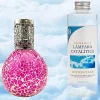 Mamamanuela Lampe catalytique Mosaïque Fuchsia + Parfum Cotton Clean 500 ml - Élimine mauvaises odeurs, parfume et améliore qualité de l'air