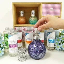 Mamamanuela Lampe catalytique Mosaïque Fuchsia + Parfum Mountain Mint 200 ml - Élimine mauvaises odeurs, parfume et améliore qualité de l'air Best