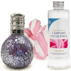 Mamamanuela Lampe catalytique Mosaïque de minuit + Parfum Lollipop 200 ml - Élimine mauvaises odeurs, parfume et améliore qualité de l'air Sale