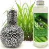 Mamamanuela Lampe catalytique Mosaïque Noir + Parfum Citronnelle 500 ml - Élimine mauvaises odeurs, parfume et améliore la qualité de l'air