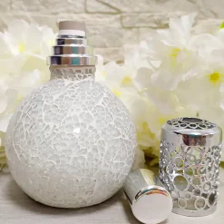 Mamamanuela Lampe catalytique Mosaïque Blanc + Parfum Citronnelle 200 ml - Élimine mauvaises odeurs, parfume et améliore la qualité de l'air