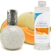 Mamamanuela Lampe catalytique Mosaïque Blanc + Arôme Waikiki Melon 500 ml - Élimine mauvaises odeurs, parfume et améliore la qualité de l'air