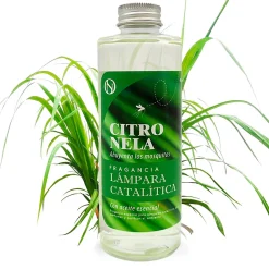 Mamamanuela Lampe catalytique Orange Diamonds + Parfum Citronnelle 200 ml - Élimine mauvaises odeurs, parfume et améliore la qualité de l'air