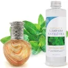 Mamamanuela Lampe catalytique Orange Waves + Parfum Mountain Mint 500 ml - Élimine mauvaises odeurs, parfume et améliore la qualité de l'air