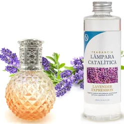 Mamamanuela Lampe catalytique Orange Diamonds + Lavender Expression 200 ml - Élimine mauvaises odeurs, parfume et améliore la qualité de l'air