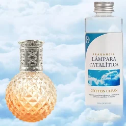 Mamamanuela Lampe catalytique Orange Diamonds + Parfum Cotton Clean 200 ml - Élimine mauvaises odeurs, parfume et améliore la qualité de l'air Online