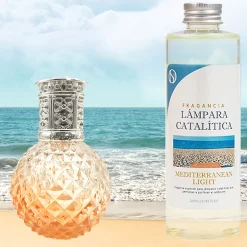 Mamamanuela Lampe catalytique Orange Diamonds + Mediterranean Light 500 ml - Élimine mauvaises odeurs, parfume et améliore la qualité de l'air
