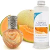 Mamamanuela Lampe catalytique Orange Waves + Parfum Waikiki Melon 500 ml - Élimine mauvaises odeurs, parfume et améliore la qualité de l'air