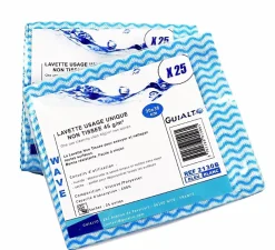 Lavette Uu Nt Wawe Bleu/Blanc 30X36Cm (Sachet 25U) - Guialto Clearance