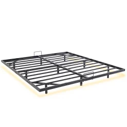 Teeno LED cadre de lit en métal, 160x200 cm, hauteur 20 cm, cadre flottant Clearance