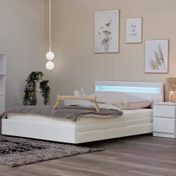 Brand Home Deluxe LED Lit NUBE Blanc 140 x 200 cm
