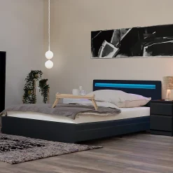 Brand Home Deluxe LED Lit NUBE gris foncé 180 x 200 cm