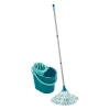 Leifheit Kit de nettoyage sol Classic Mop 56792 ensemble de nettoyage balai a franges viscose tres absorbantes seau pan