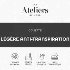 Ateliers Du Nord Les - Couette Légère et Anti-transpiration 140x200cm