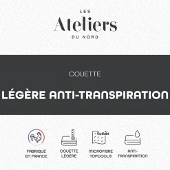 Ateliers Du Nord Les - Couette Légère et Anti-transpiration 200x200cm Online