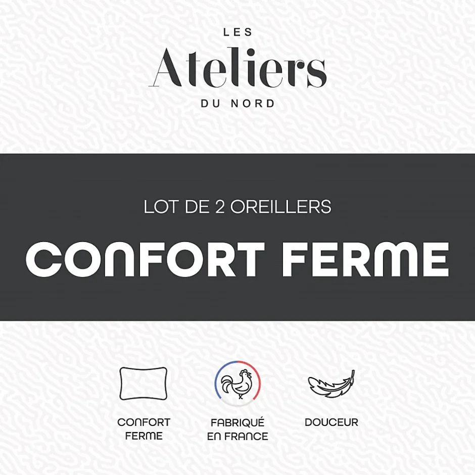 Ateliers Du Nord Les - Lot de 2 Oreillers Ferme 60x60cm Best