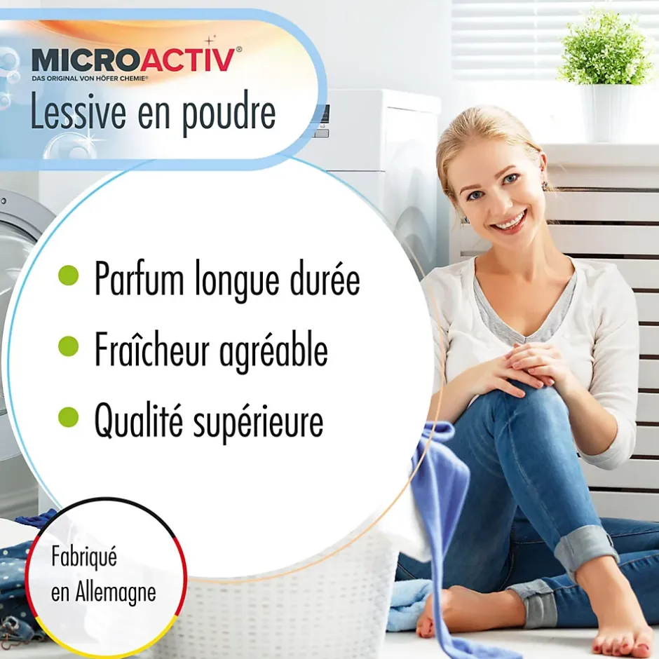 Höfer Chemie Lessive en poudre Microactiv en sceaux de 10 KGx6 New