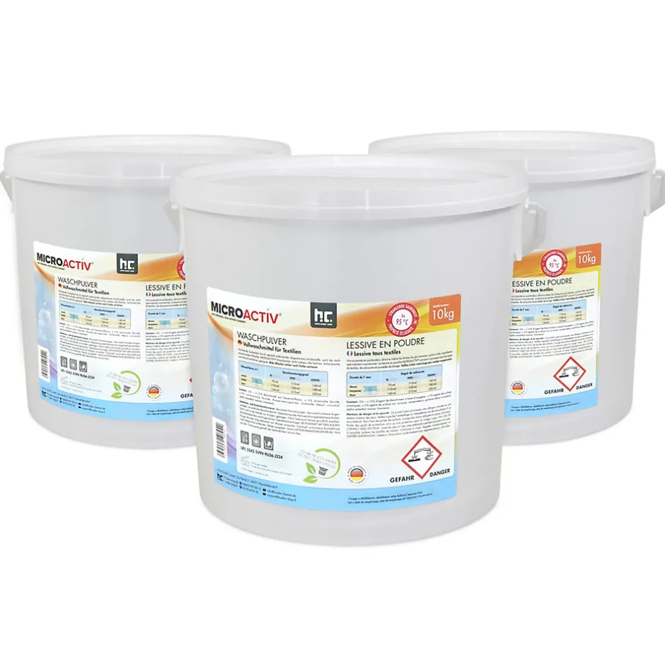 Höfer Chemie Lessive En Poudre Microactiv 30 L Puissante Pour Blanc Et Couleurs