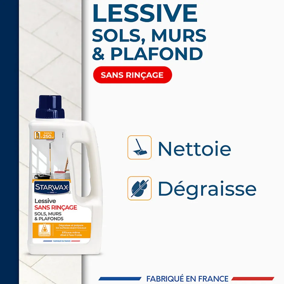 Starwax Lessive gros travaux sans rinçage 1L