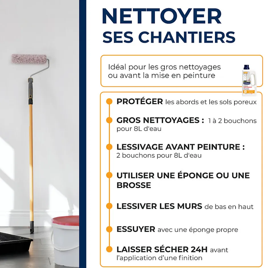 Starwax Lessive gros travaux sans rinçage 1L