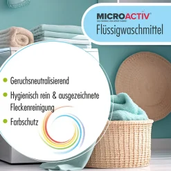 Höfer Chemie Lessive Liquide Microactiv 40 L Puissante Pour Blanc Et Couleurs, Se Dissout Facilement