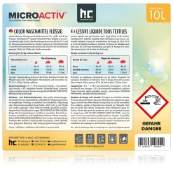 Höfer Chemie Lessive Liquide Microactiv 10 L Puissante Pour Blanc Et Couleurs, Se Dissout Facilement