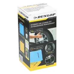 Dunlop Lingettes Nettoyantes Voiture 35x35cm, Microfibre 250gsm, Intérieur & Extérieur, Nettoyage Sans Traces