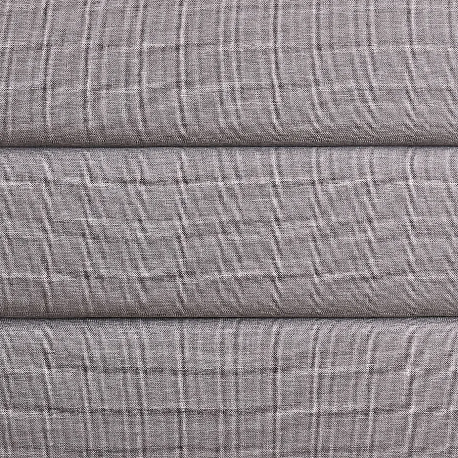 Idimex Lit 1 place FLORIDA, 90 x 190 cm, capitonné avec sommier, revêtement en tissu gris